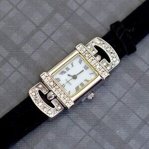 7 inch, Black Strap Geometric Modern Classic Watch by Avon, G44